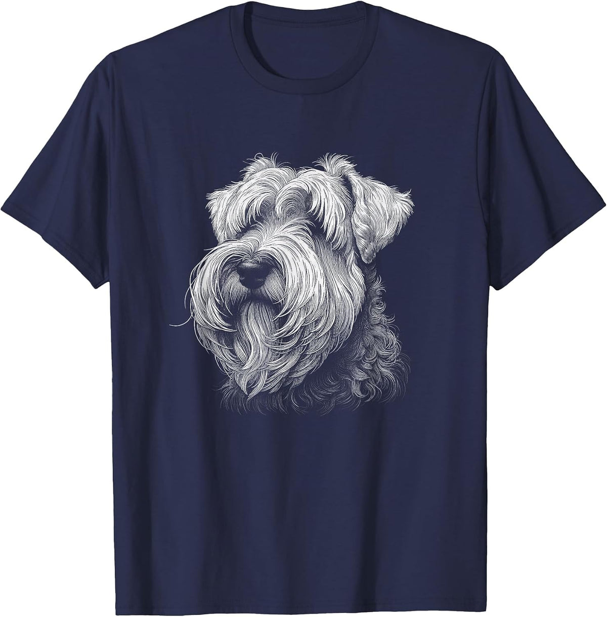 Sealyham Terrier Dog Art Design T-Shirt - Navy Blue