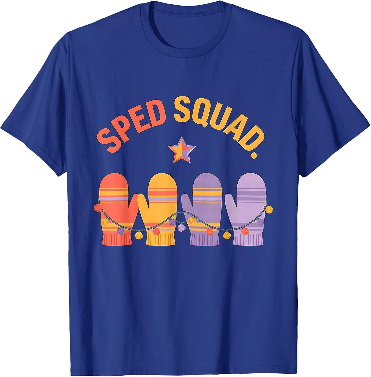 Men's SPED Squad Funny Teacher Christmas Classroom Humor T-Shirt - Royal Blue