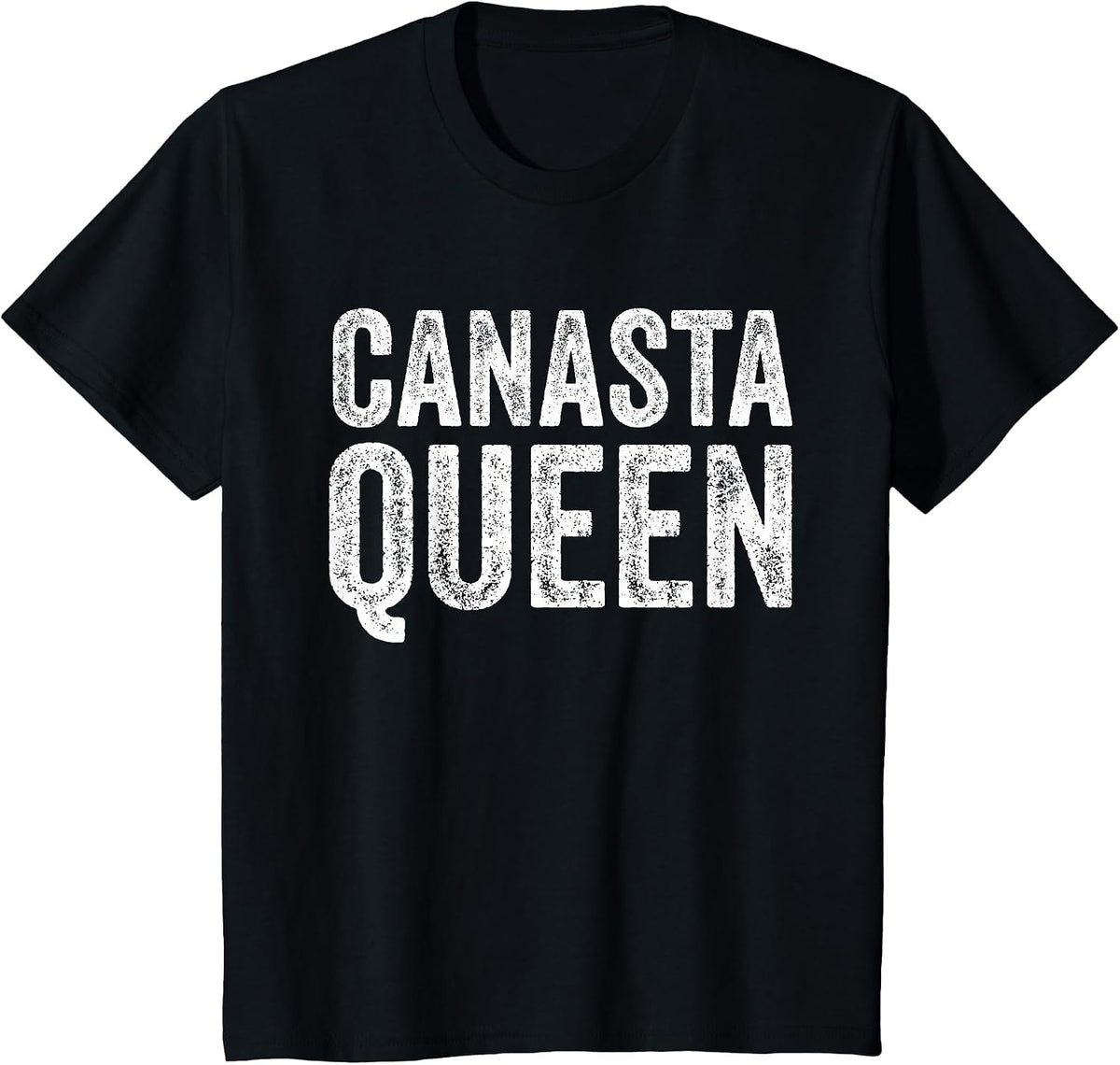 Canasta Queen Funny Canasta Card Games Player Vintage T-Shirt - Black