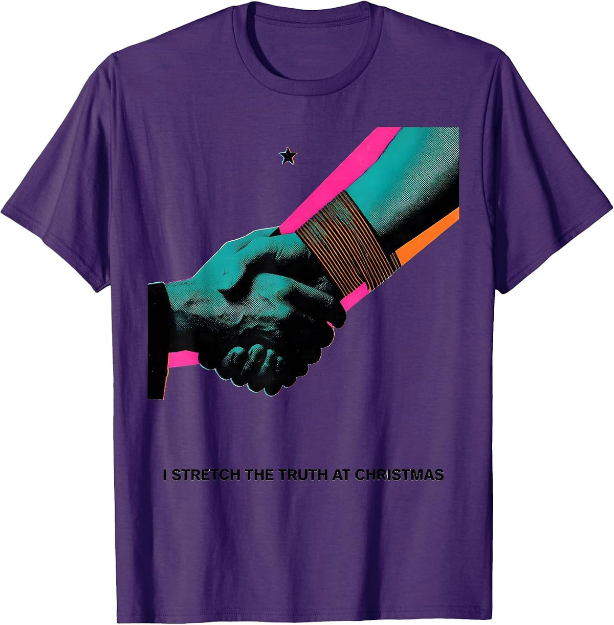 I Stretch The Truth At Christmas Funny Physical Therapist T-Shirt - Purple