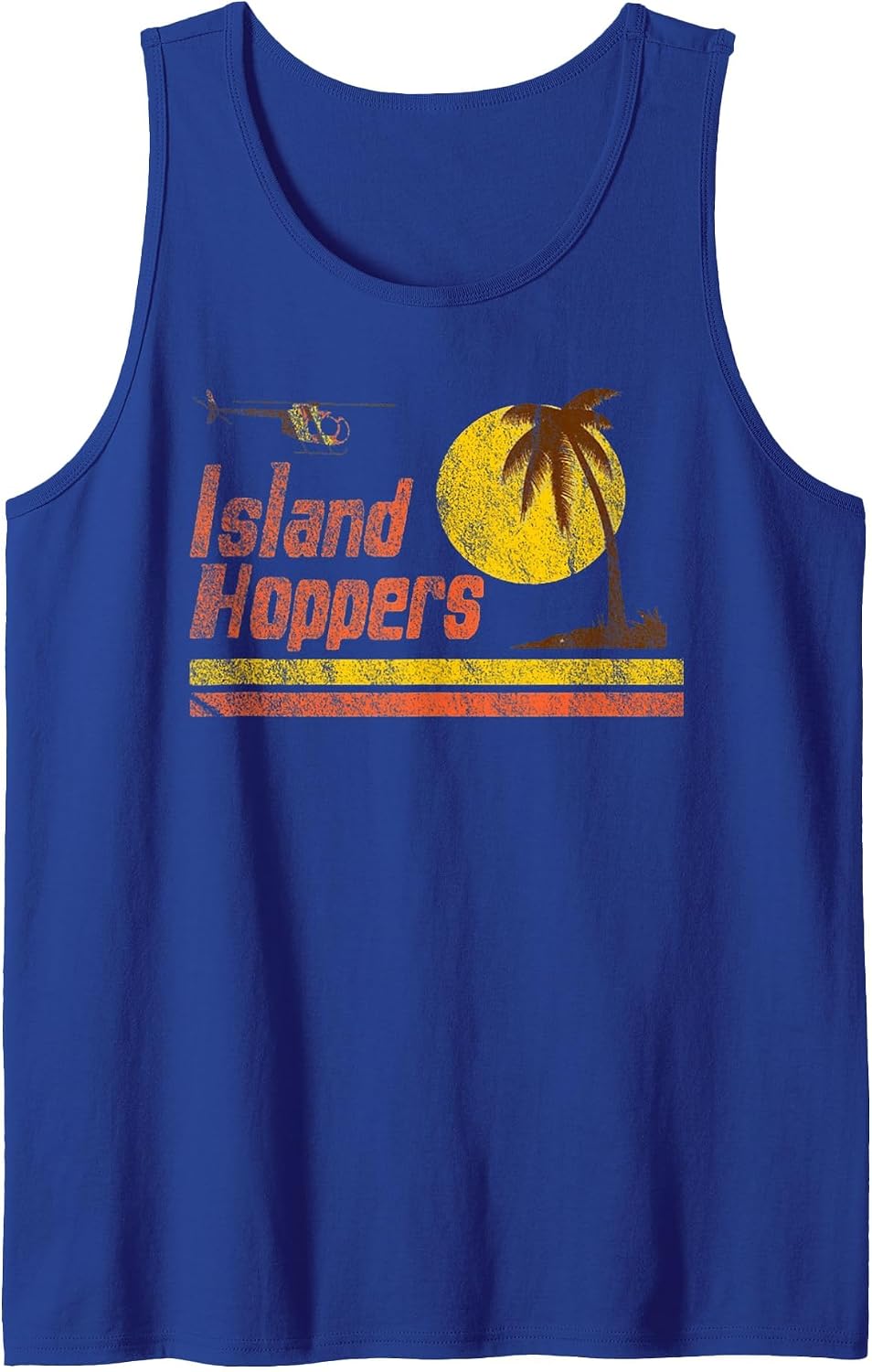 Magnum Island Retro Hoppers Sunset in PI Tank Top - Royal Blue