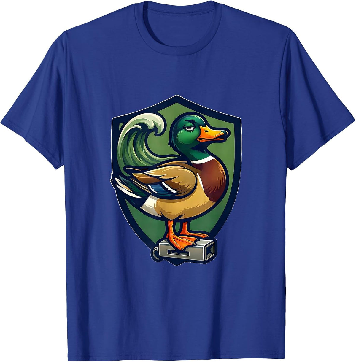 Mallard Mascot Duck Hunter Humor Novelty Gift T-Shirt - Royal Blue