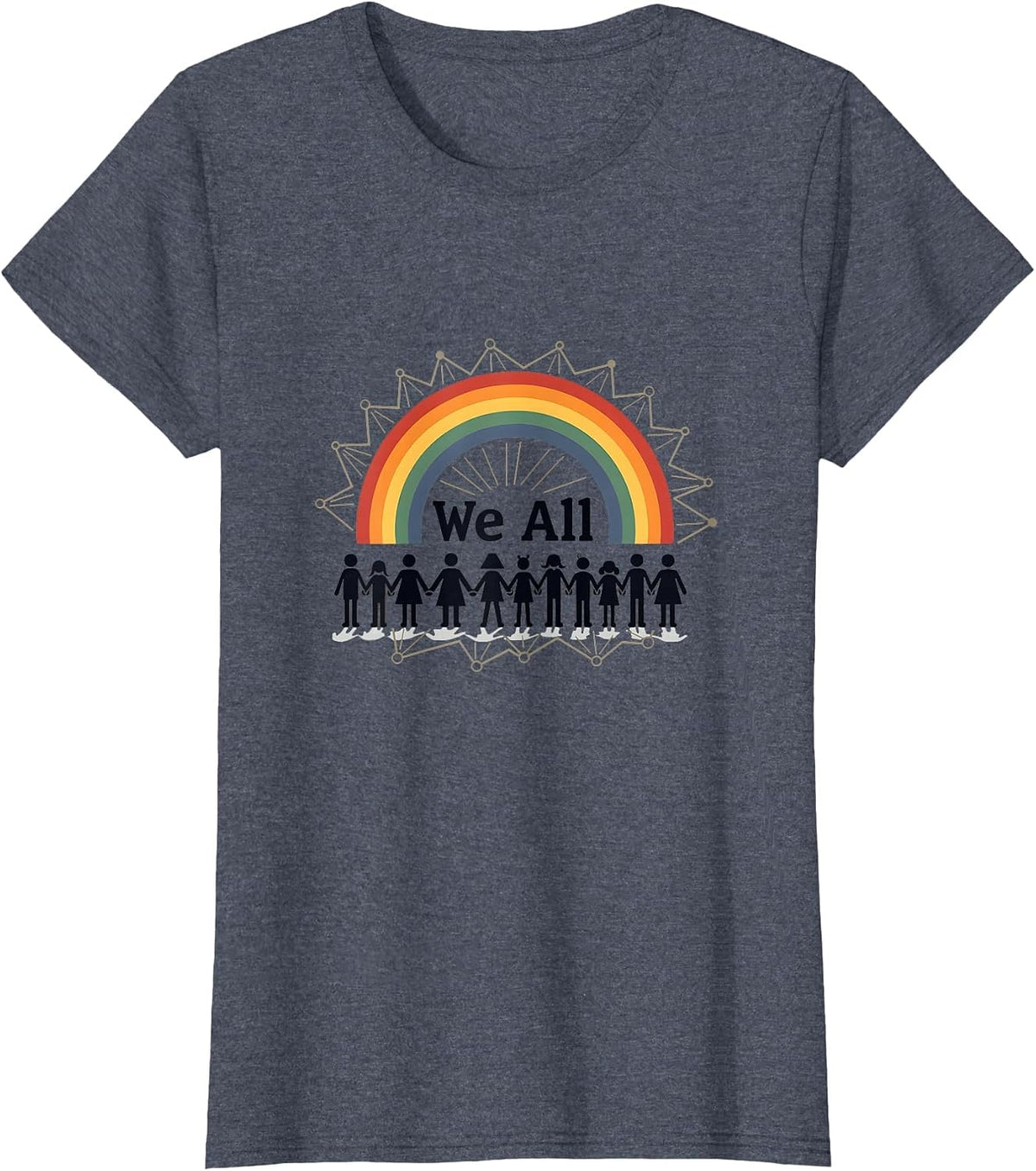 Mademark Swimming & Diving T-Shirt - Heather Blue-day of Unity We All Belong to Rainbow Diversity Inclusion