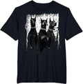 Doberman Pinscher Black and White Dog Lovers T-Shirt - Black