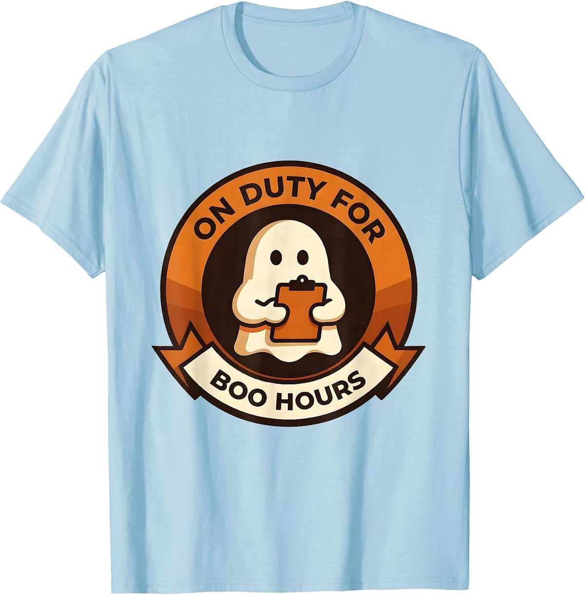 Men's On Duty For Boo Hours Funny SPED Paraprofessional Ghost T-Shirt - Baby Blue