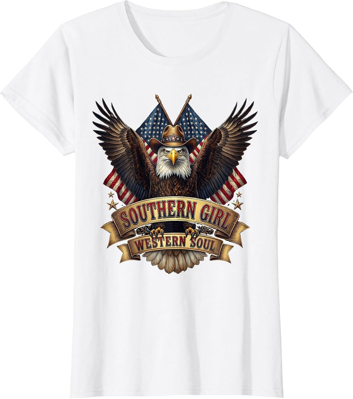 Southern Girl Western Soul Country Design T-Shirt - White