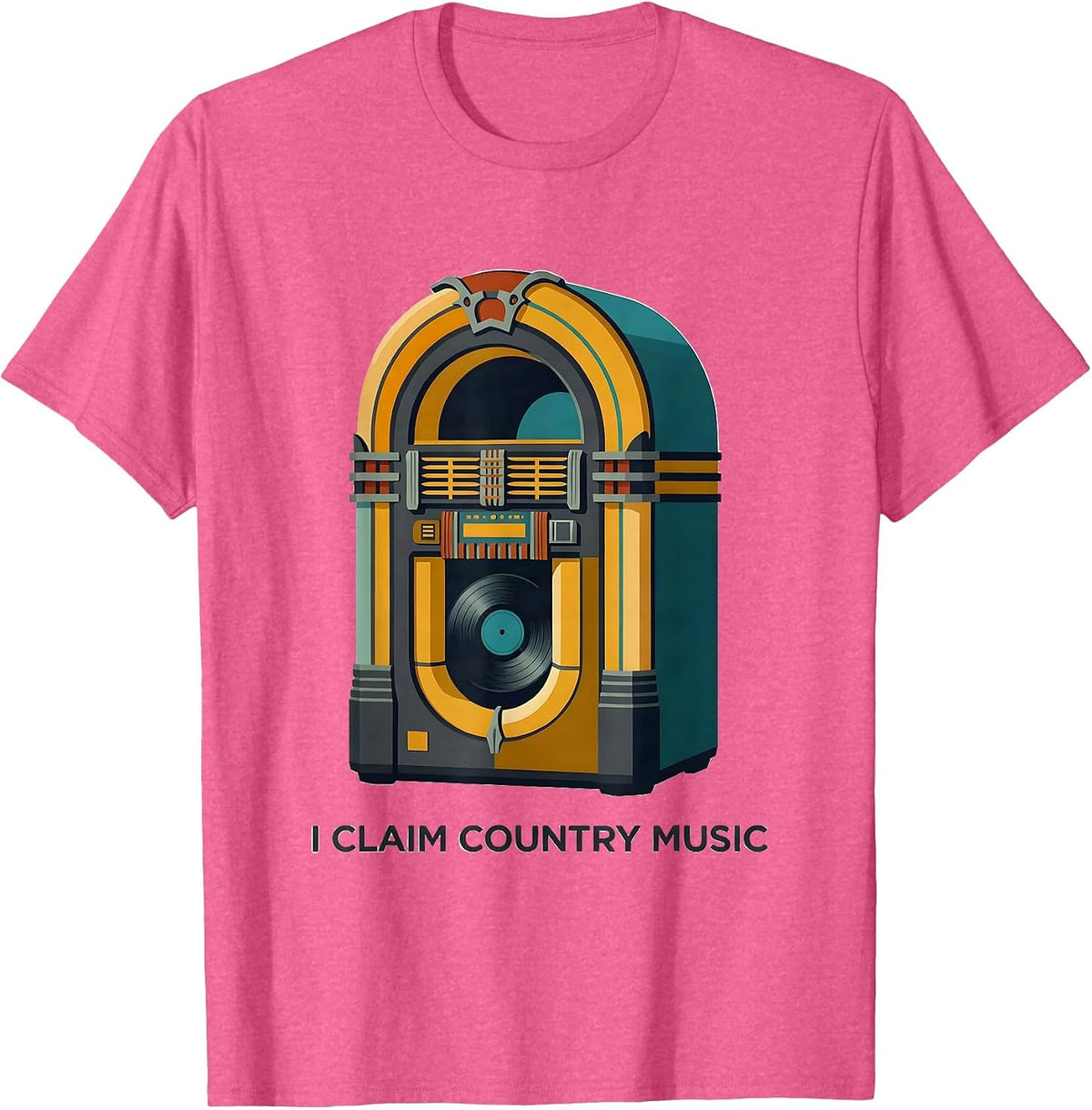 I Claim Country Music Midcentury Modern Country Fan Casual T-Shirt - Pink Heather