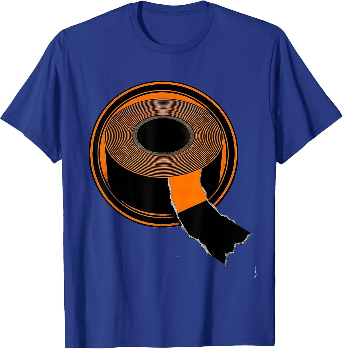 Men's Duct Tape Illustration Humor Graphic Design T-Shirt - Royal Blue
