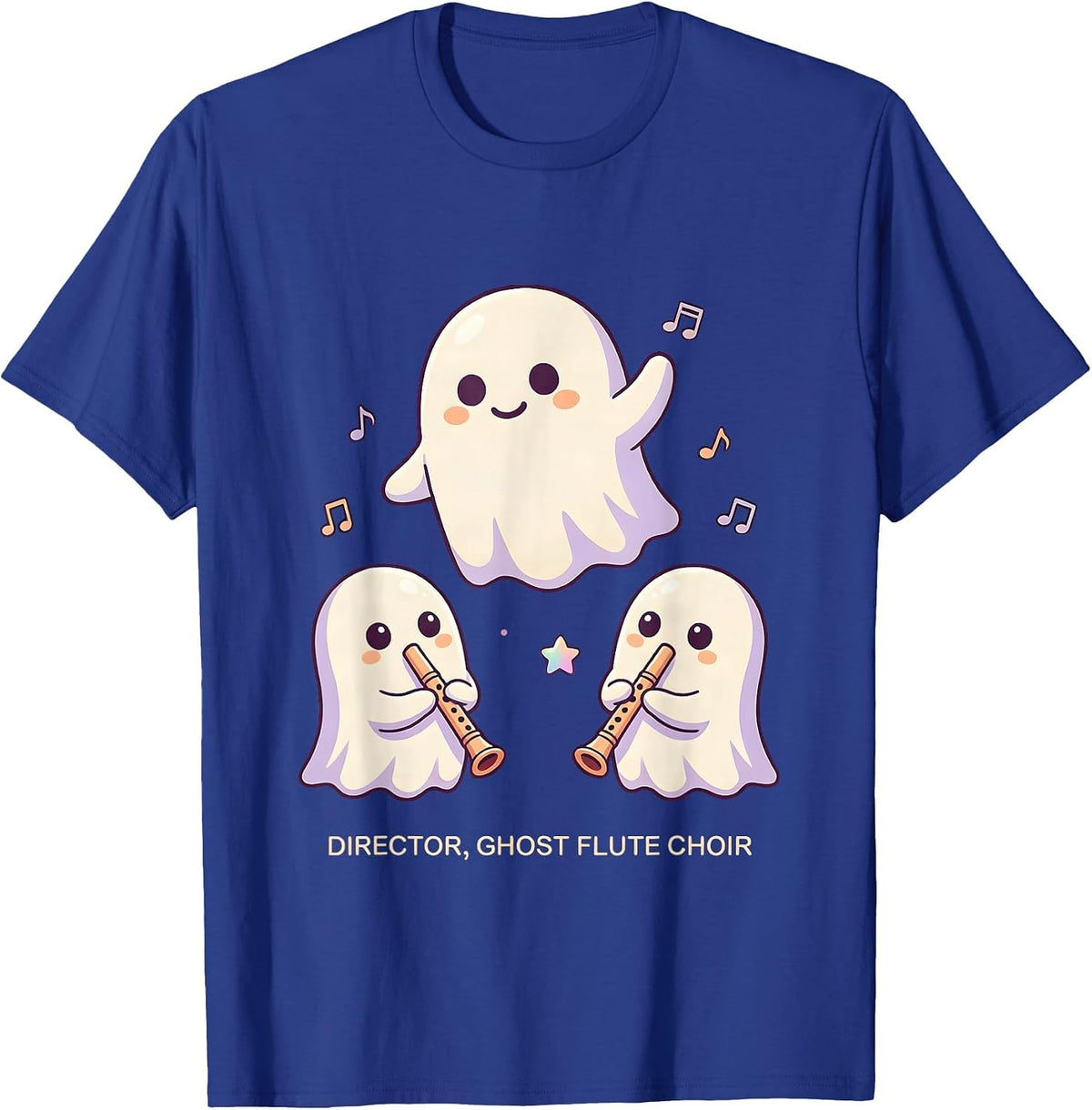 Director, Ghost Flute Choir Cute Kawaii Music Teacher T-Shirt - Royal Blue