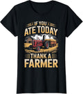 Thank A Farmer Agriculture Farm Rancher Farming Farmer T-Shirt - Black