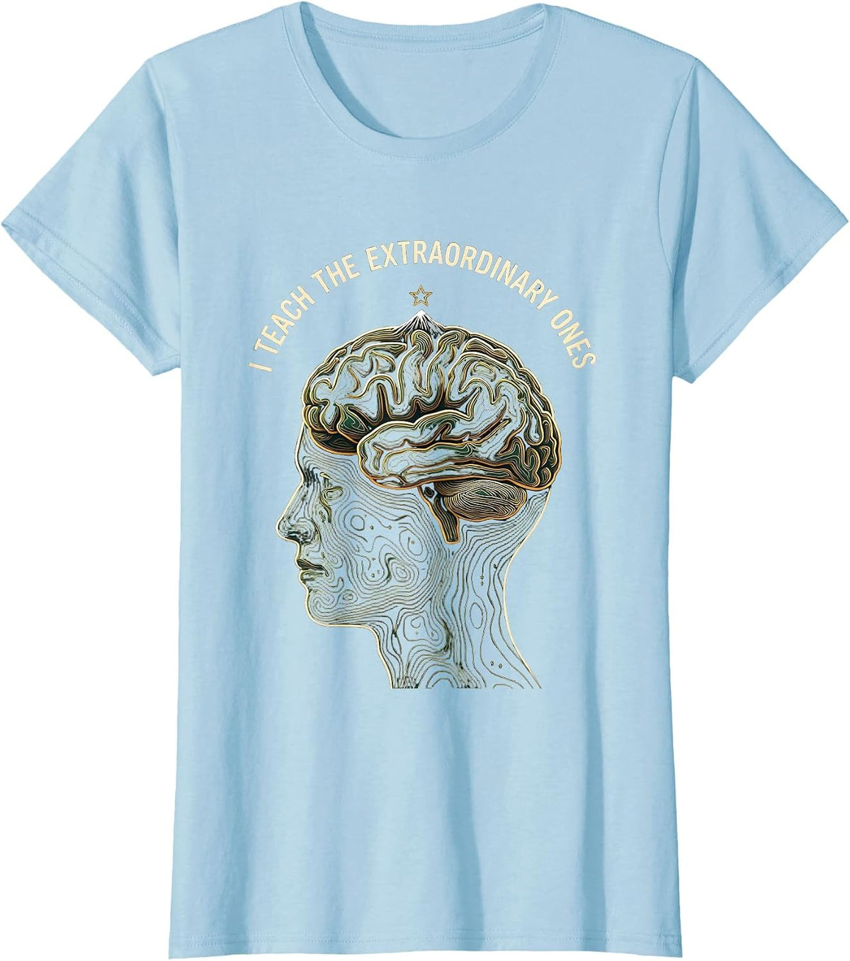 I Teach The Extraordinary Ones Sped Teacher T-Shirt - Baby Blue