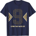 Living That Math Life Graphic Design T-Shirt - Navy Blue