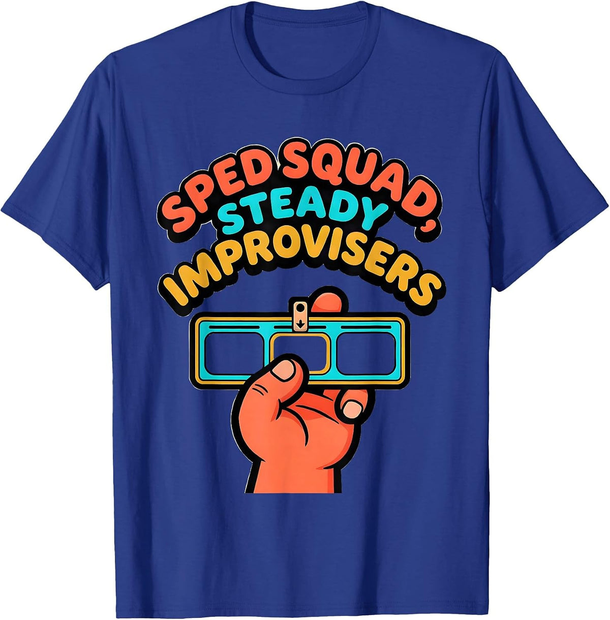 SPED Squad Steady Improvisers Cartoon Special Education T-Shirt - Royal Blue
