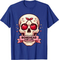 Bonehead For Life Skeleton Graphic Design T-Shirt - Royal Blue