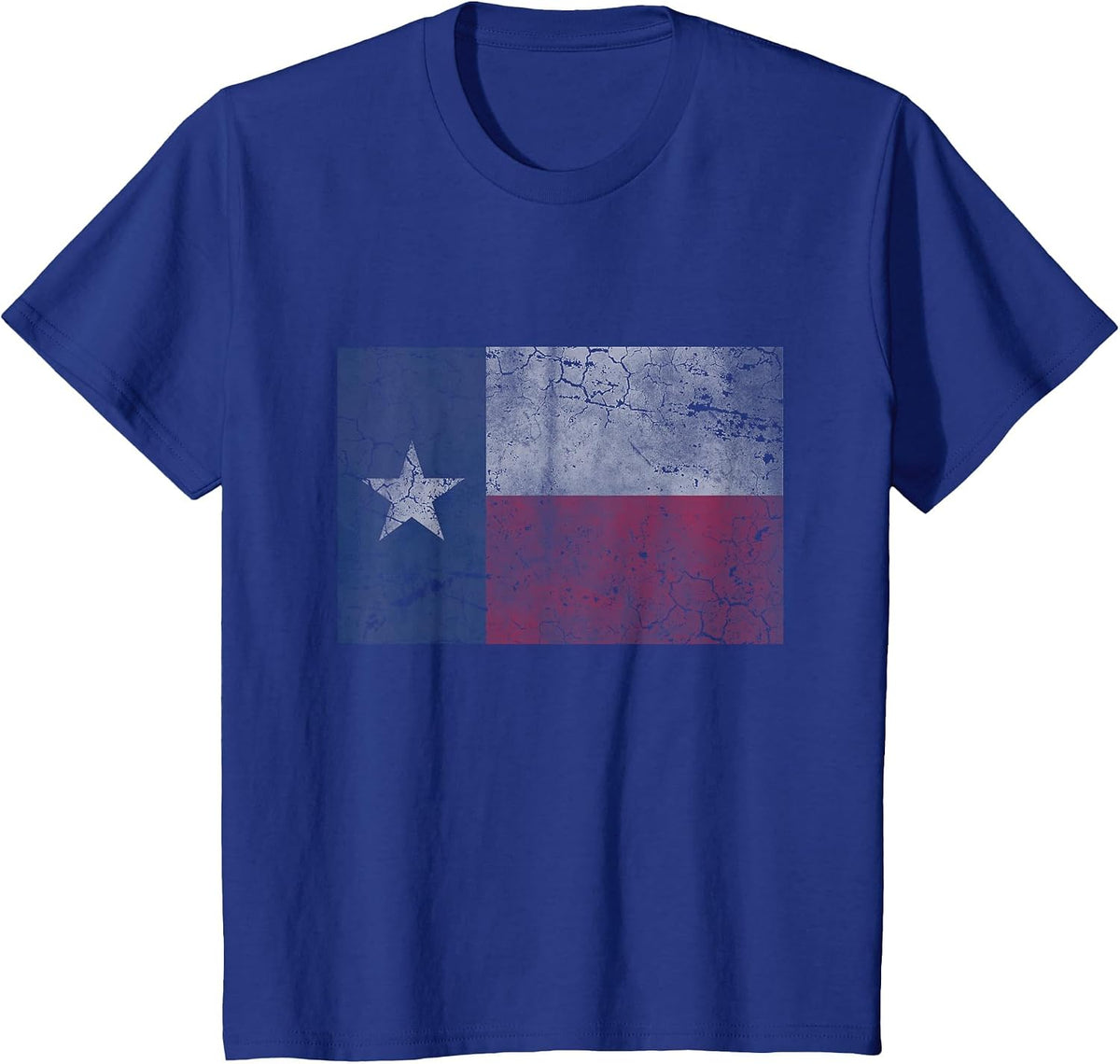 Vintage Texas Flag Retro Fade Men Women Kids T-Shirt - Royal Blue