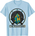 Men's The Rockhound Midcentury Modern Geode Humor Mineral T-Shirt - Baby Blue