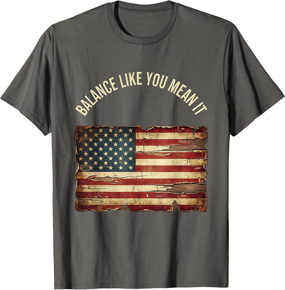 Men's Balance Like You Mean It Fall Prevention Design T-Shirt - Asphalt Grey