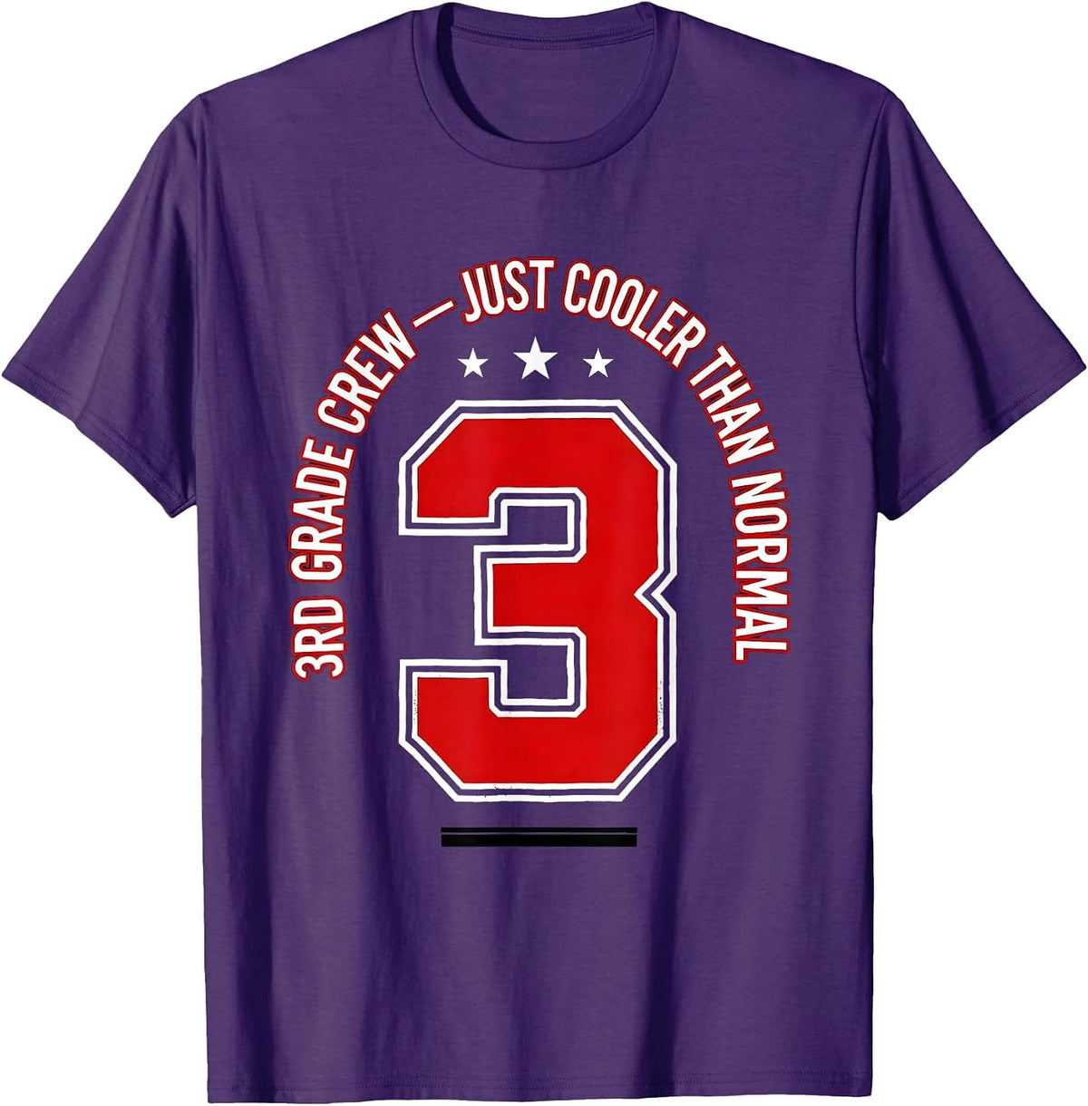 Men's 3rd Grade Crew Just Cooler Than Normal Teacher T-Shirt - Purple
