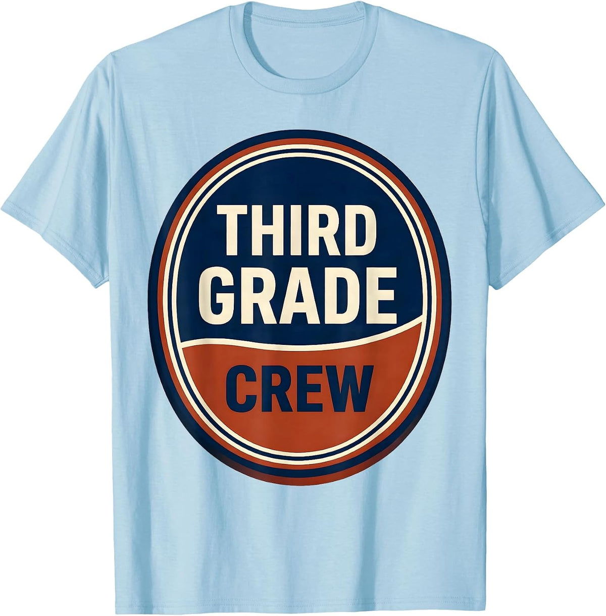 Men's Third Grade Crew Preppy Teacher Back To School Girls T-Shirt - Baby Blue
