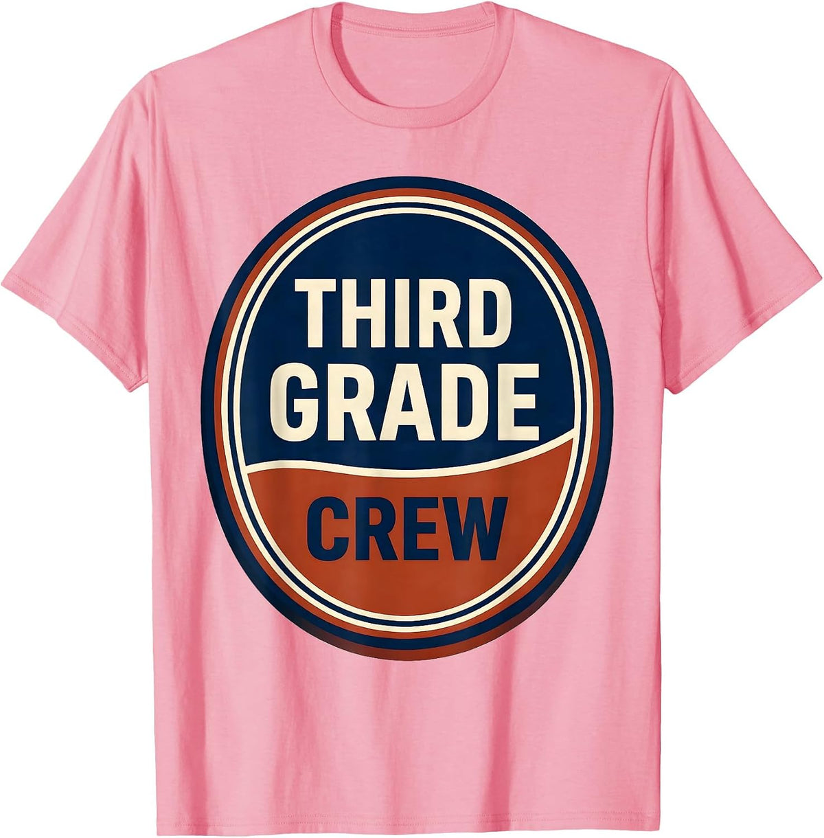 Men's Third Grade Crew Preppy Teacher Back To School Girls T-Shirt - Pink