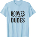 Hooves Before Dudes Goat Lover Design T-Shirt - Baby Blue