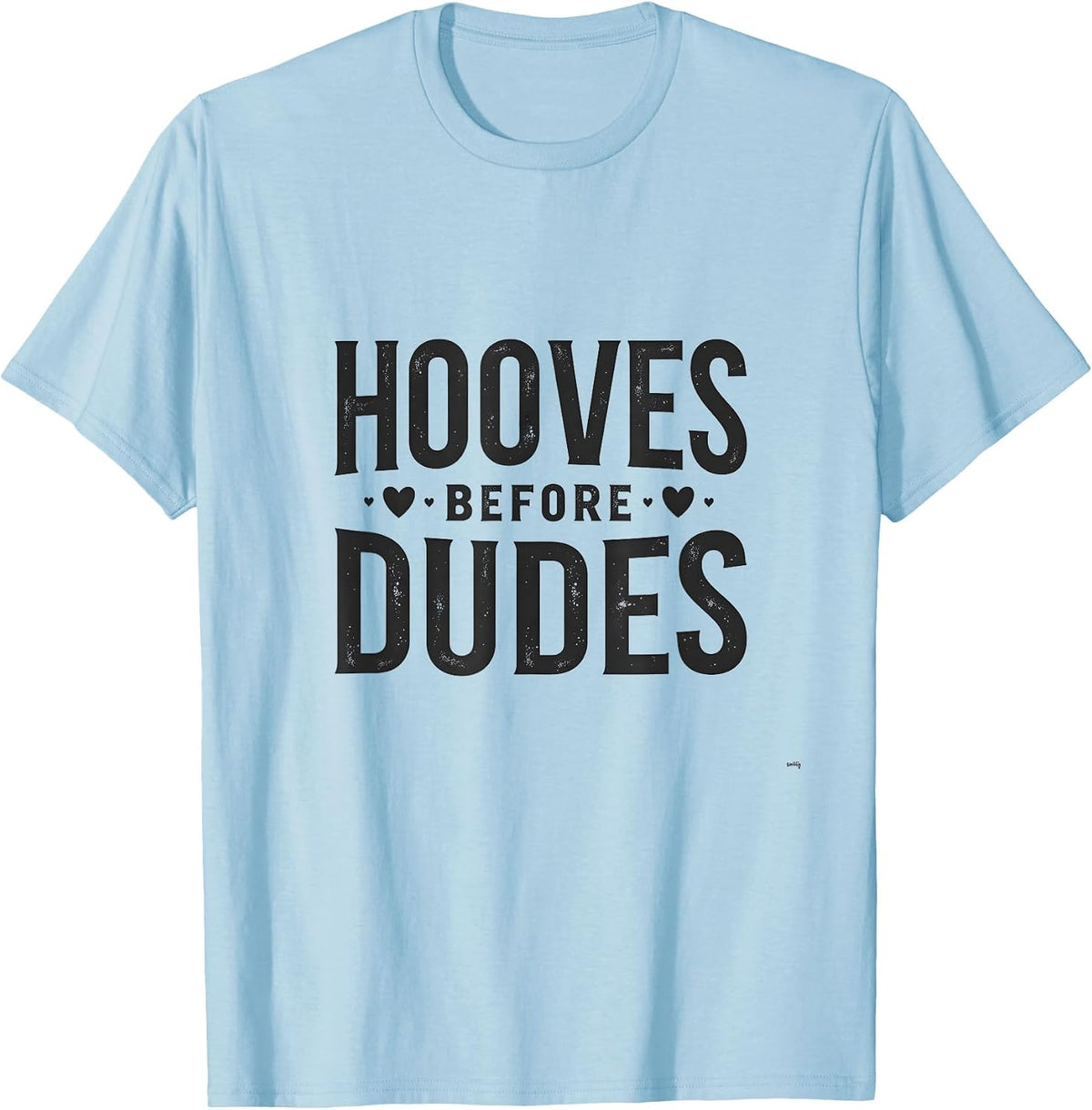 Hooves Before Dudes Goat Lover Design T-Shirt - Baby Blue