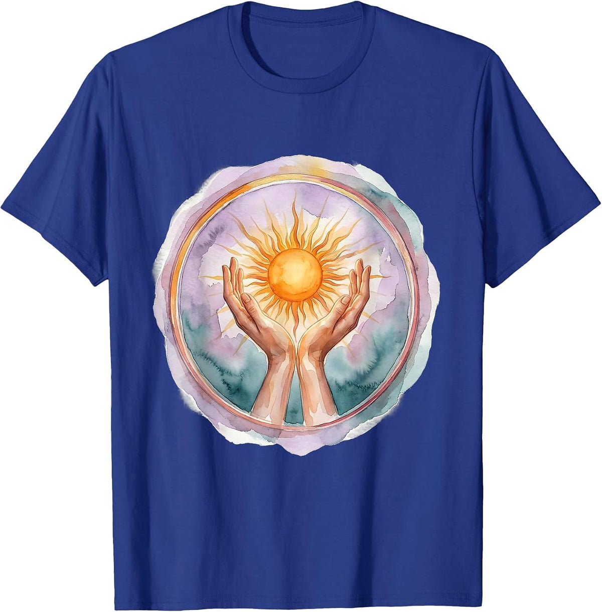 Autism Awareness Glowing Sun Illustration T-Shirt - Royal Blue