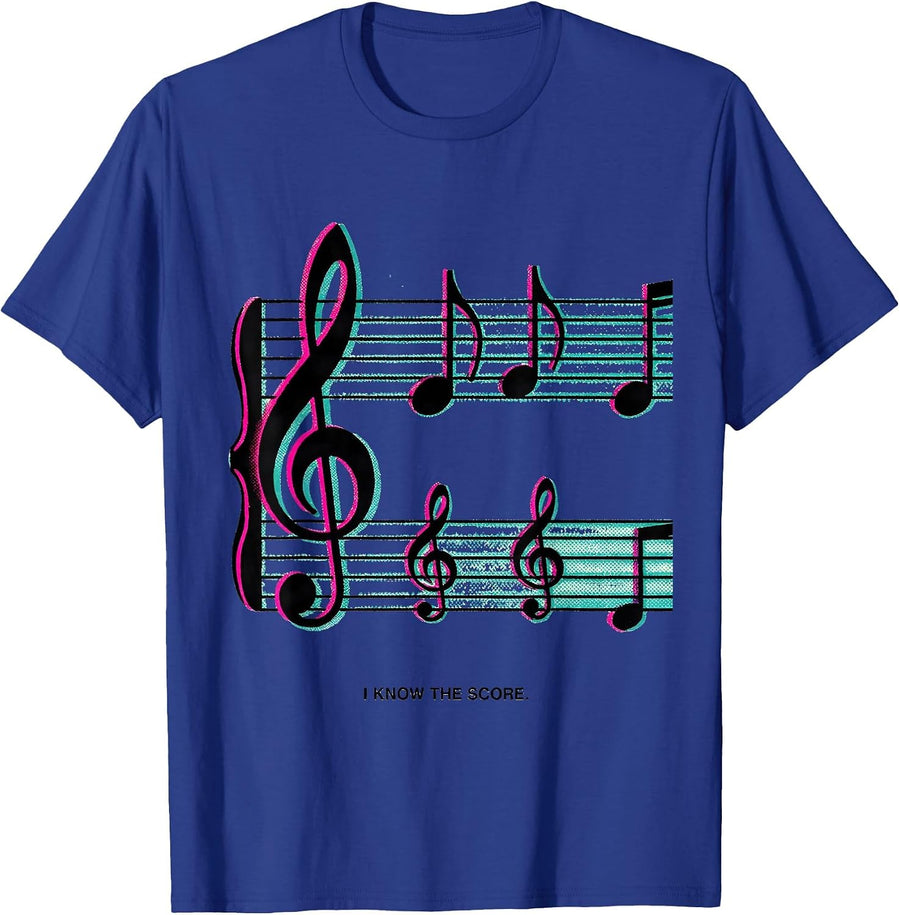 I Know The Score Funny Music Lover Pianist Humor T-Shirt - Royal Blue