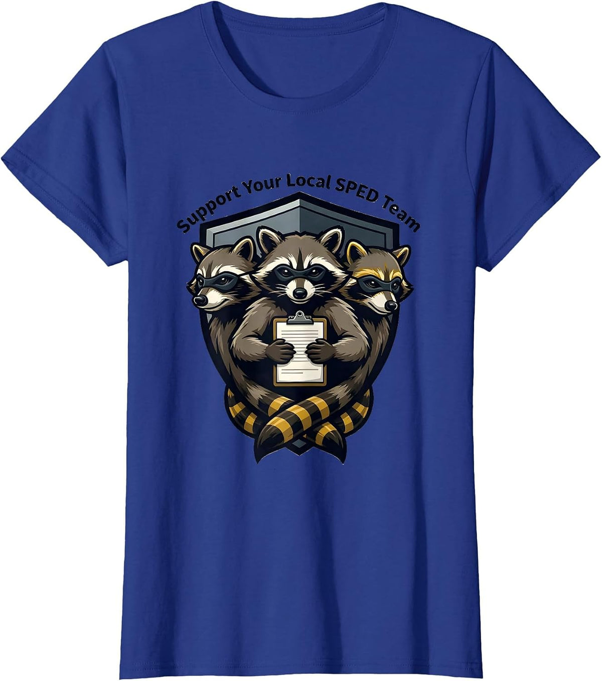 Women's Support Your Local SPED Team Funny Teacher Back To School T-Shirt - Royal Blue