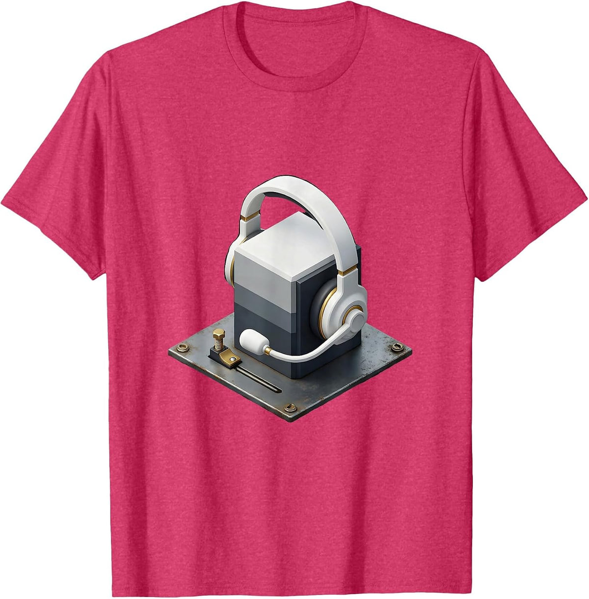 Control Module Isometric 911 Dispatcher Tribute Humor T-Shirt - Red Heather