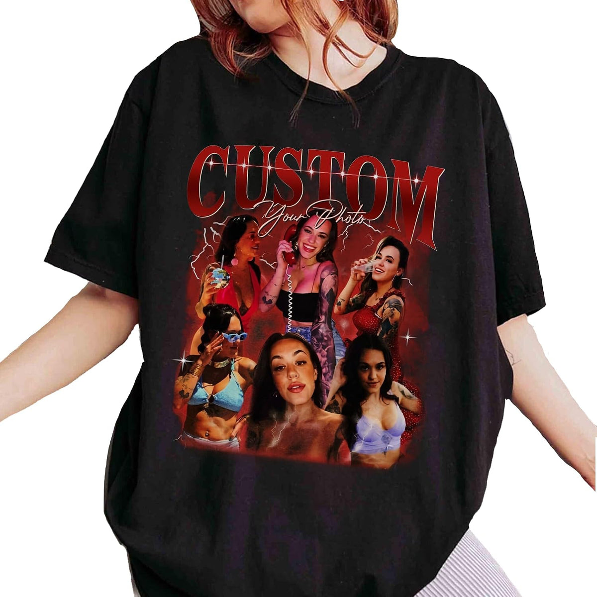 NAZENTI Custom Valentine Shirt Gifts for Boyfriend, Customized Bootleg Rap Tee - #Multicolor