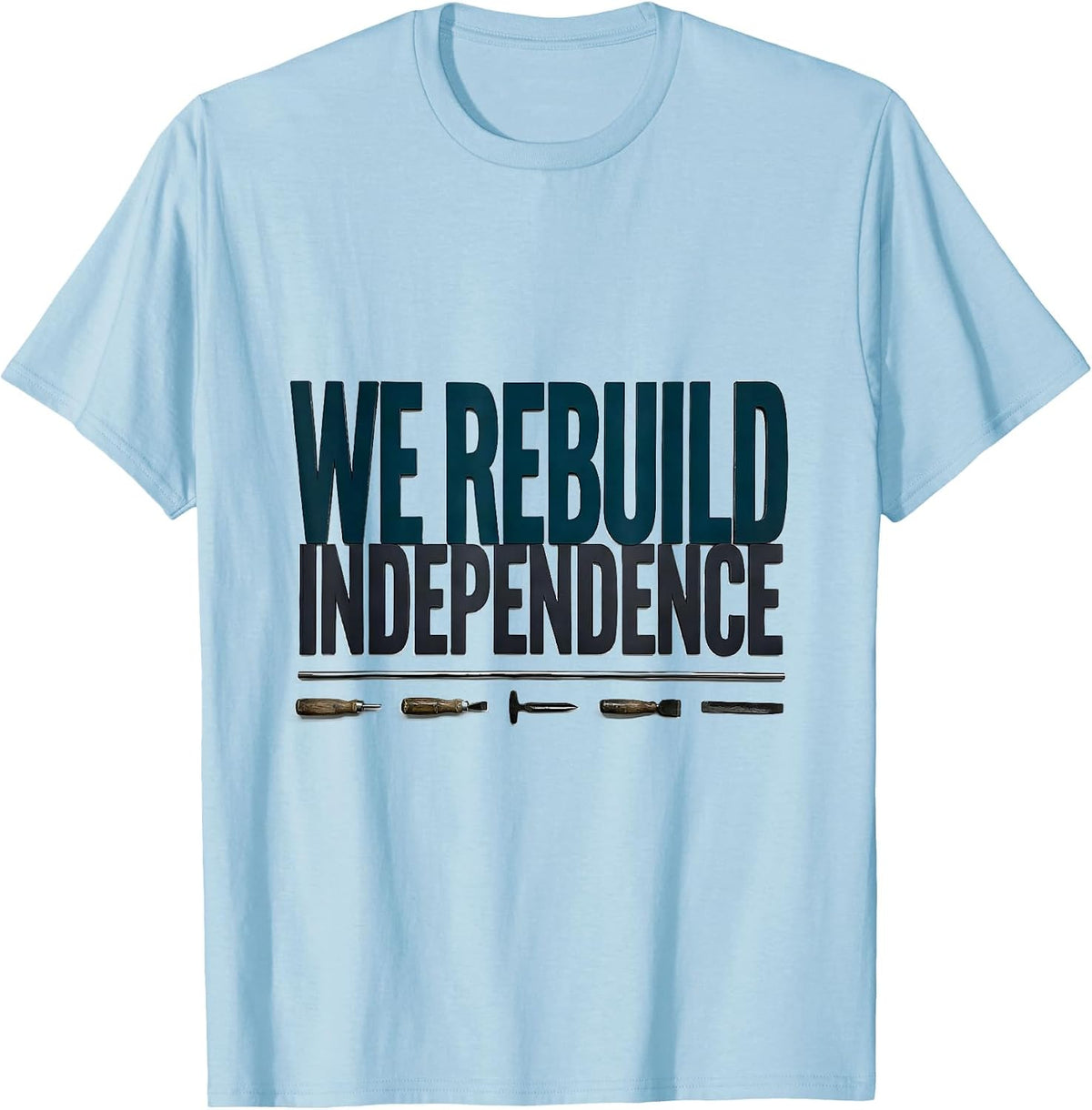 Men's We Rebuild Independence Rehab Week Team Occupational T-Shirt - Baby Blue