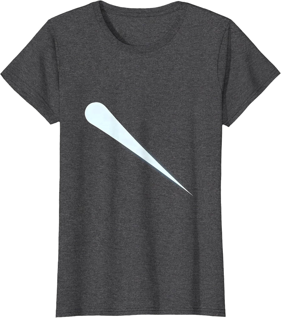 Women's Blazing Comet Through the Dark Night Sky T-Shirt - Dark Heather Grey