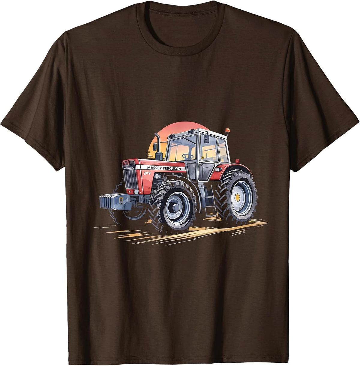 Masey Ferguson 399 Vintage Tractor Farming Fan Gear T-Shirt - Brown