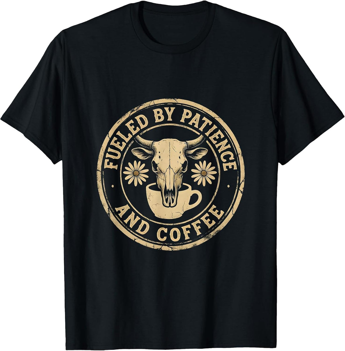 Men's Fueled By Patience And Coffee Sped Teacher T-Shirt - Black