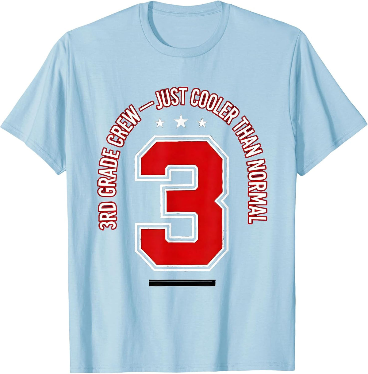 Men's 3rd Grade Crew Just Cooler Than Normal Teacher T-Shirt - Baby Blue
