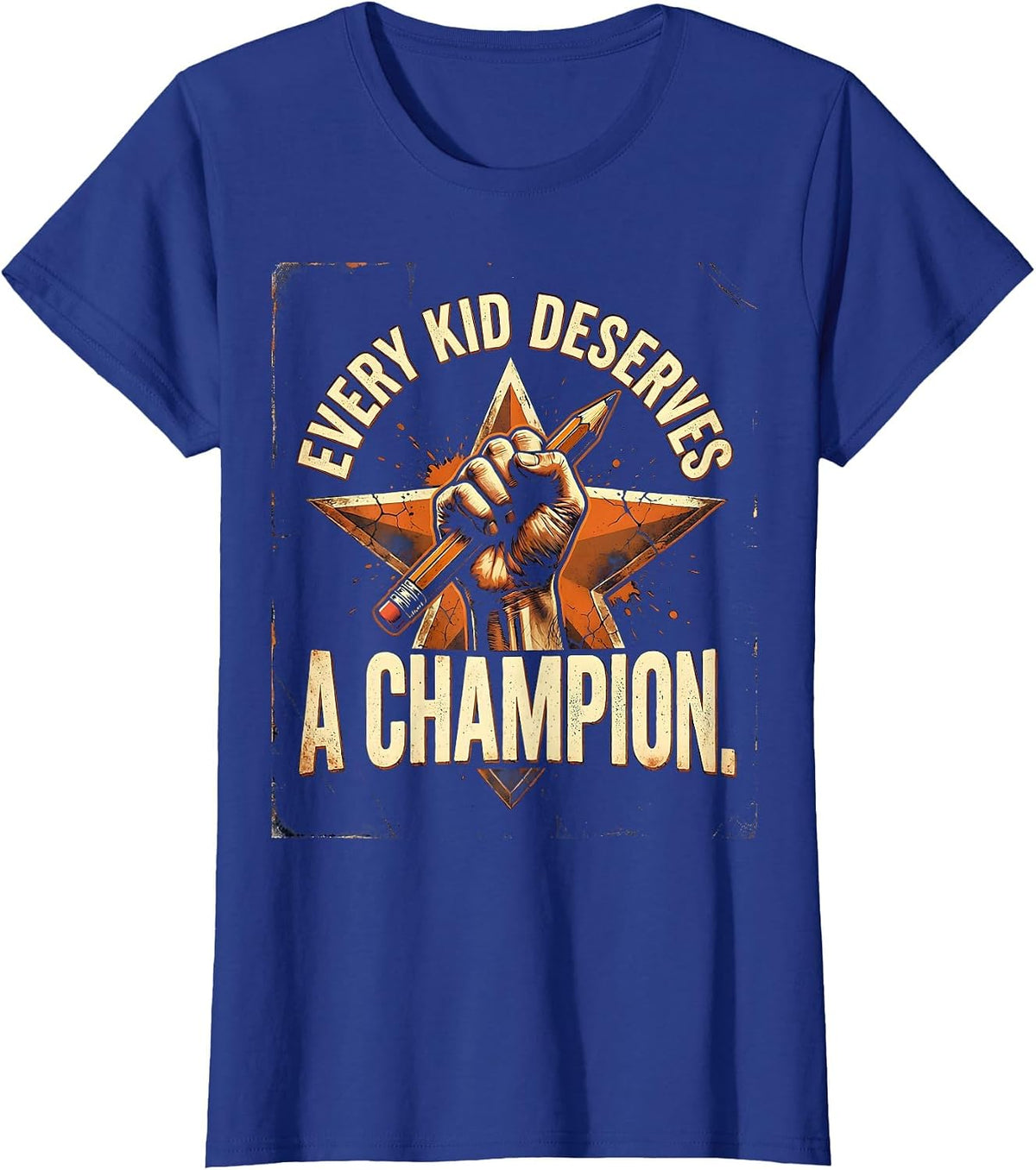 Women's Every Kid Deserves a Champion Sped Teacher T-Shirt - Royal Blue