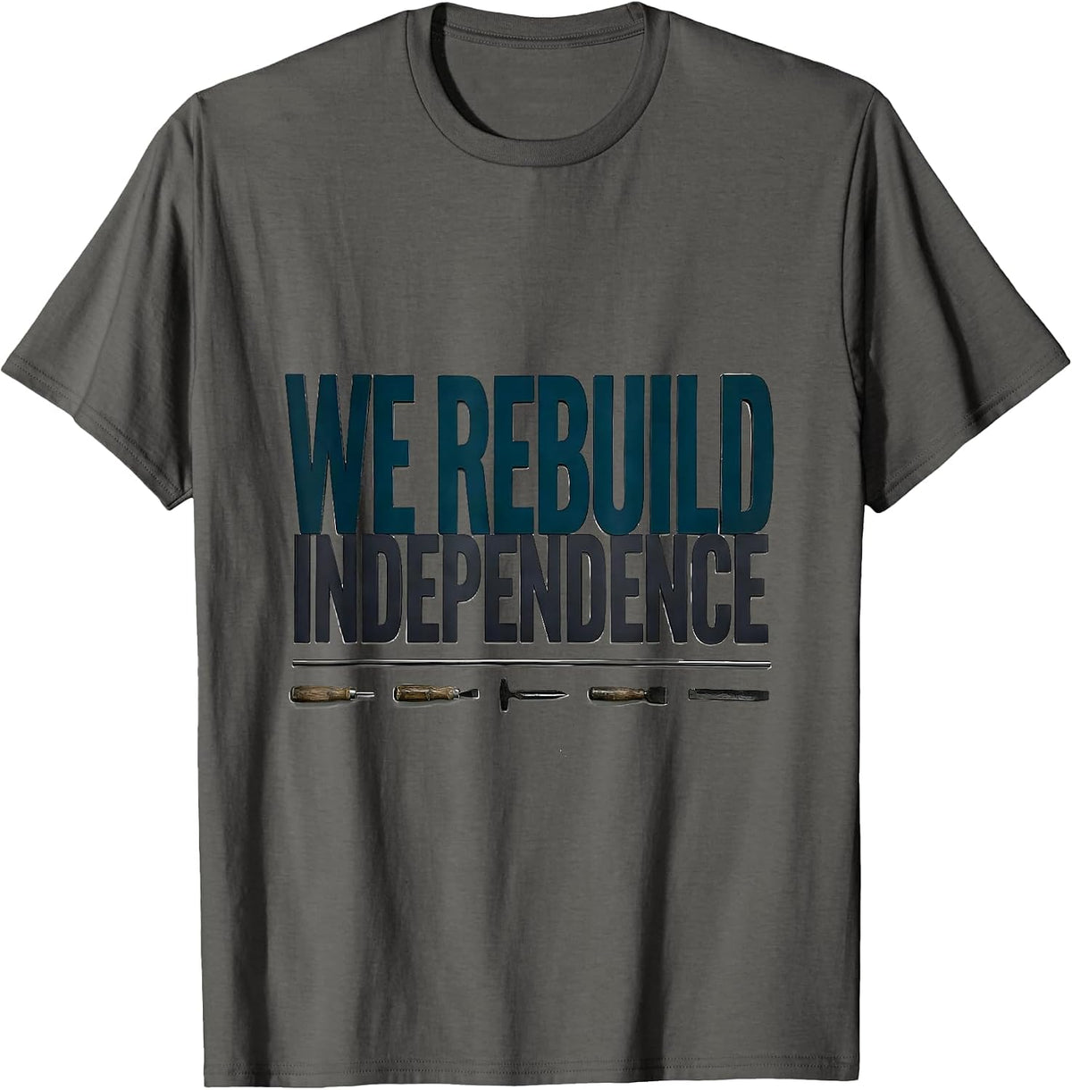 Men's We Rebuild Independence Rehab Week Team Occupational T-Shirt - Asphalt Grey