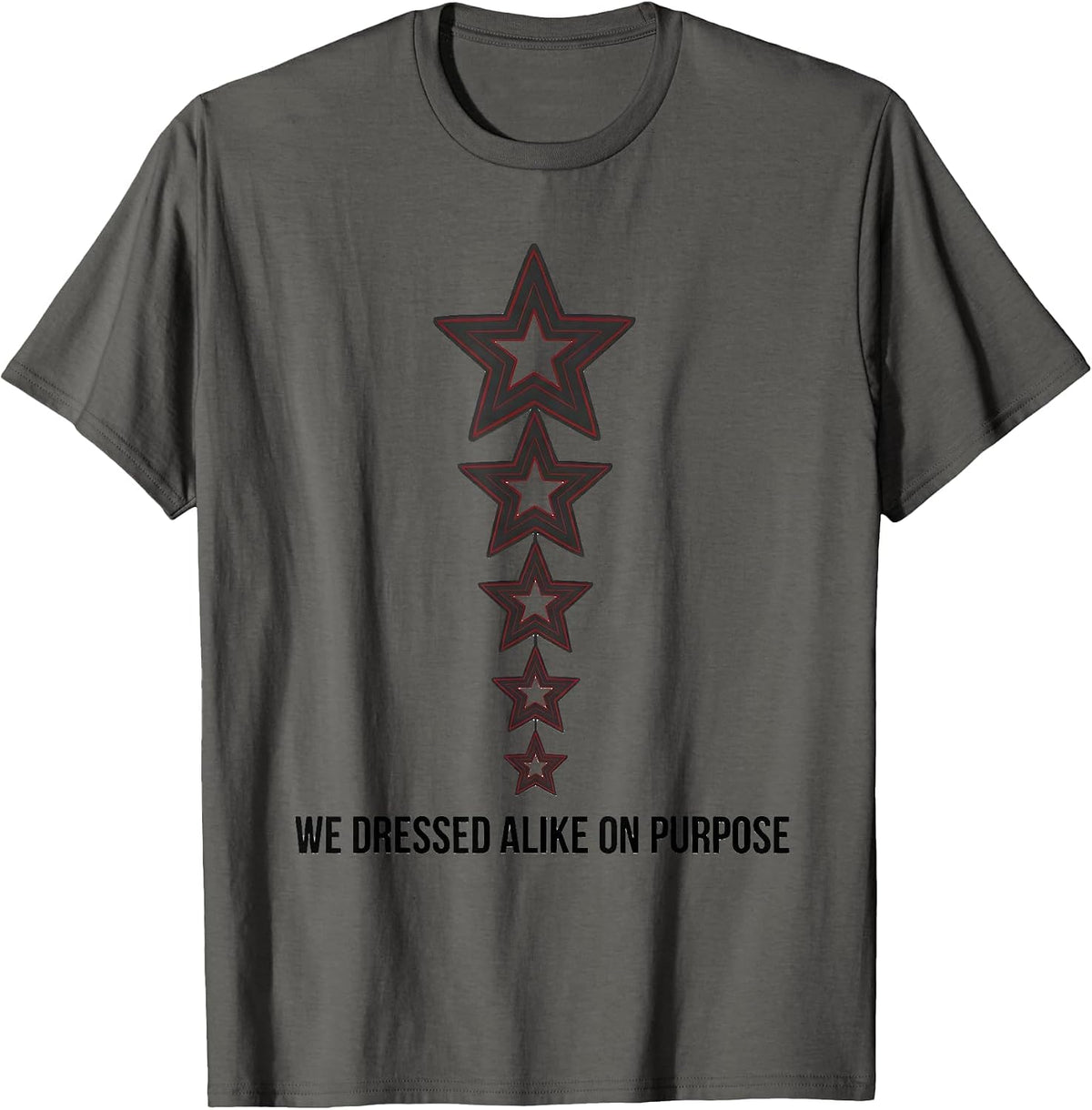 We Dressed Alike On Purpose Festive Family Matching T-Shirt - Asphalt Grey