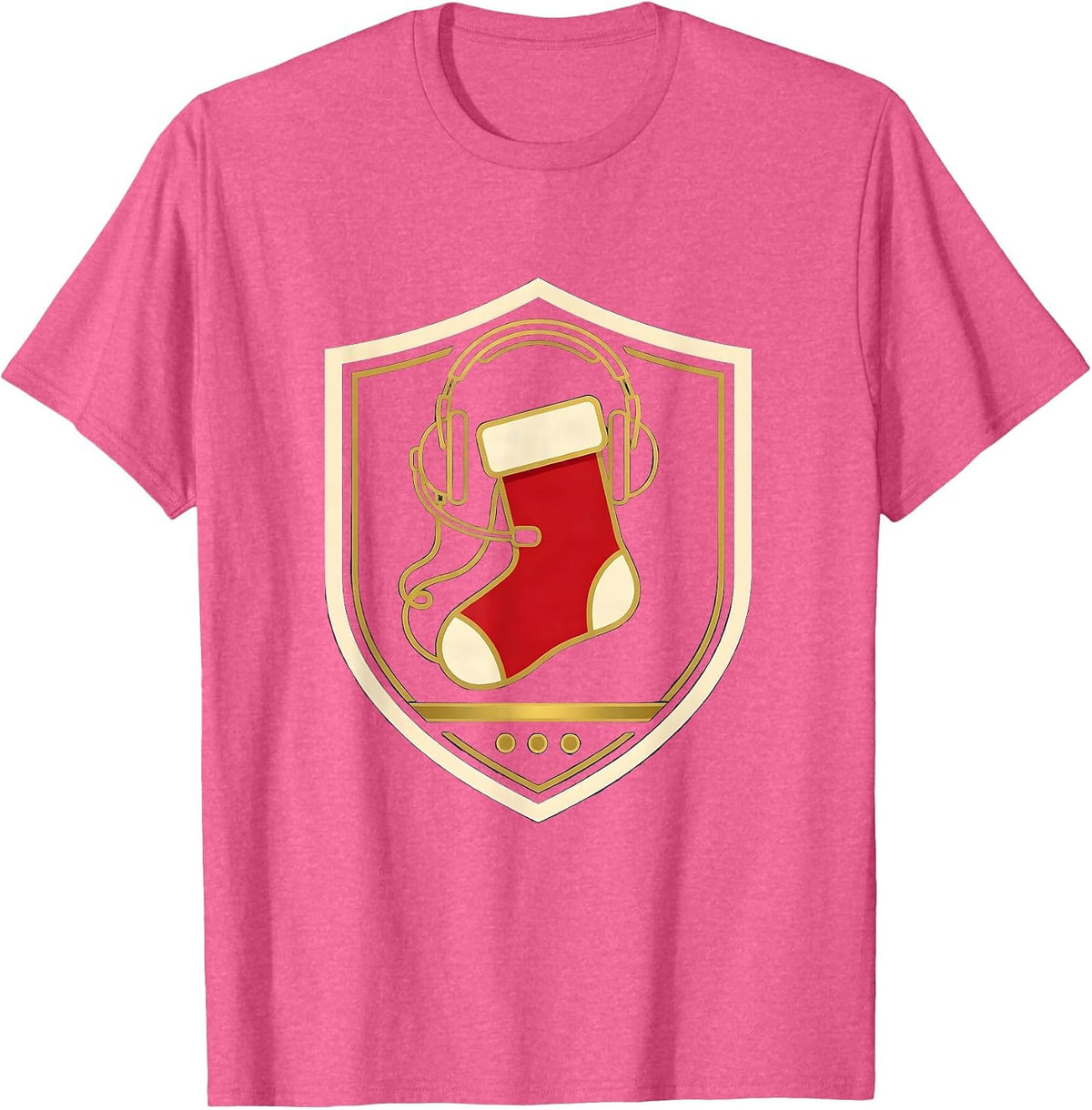 Dispatch Shield 911 Dispatcher Christmas Workplace Humor T-Shirt - Pink Heather