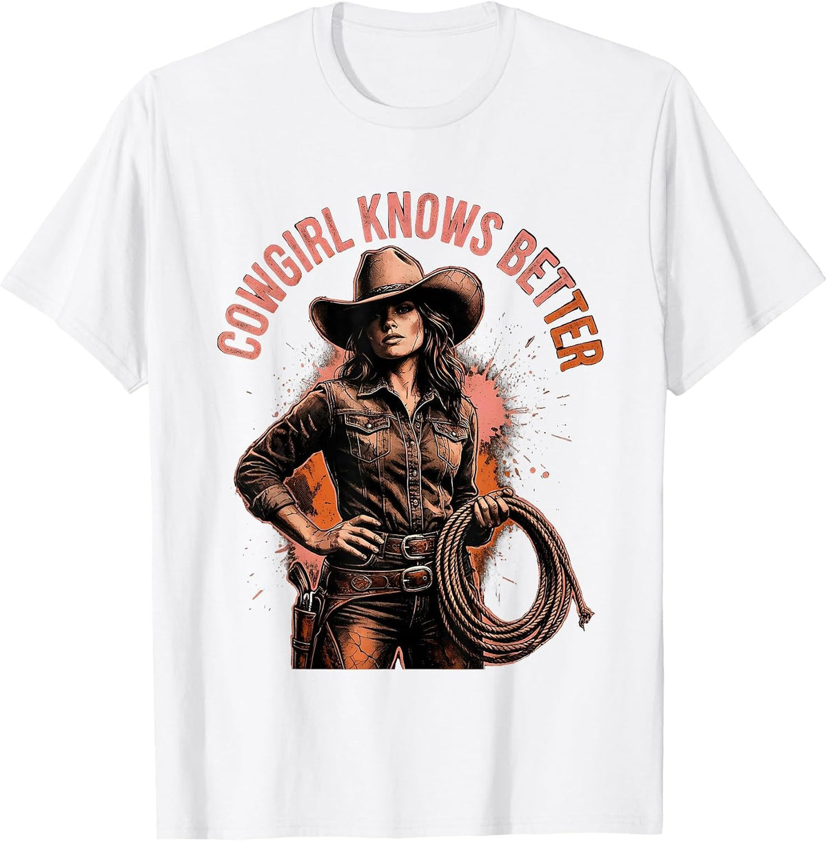 Men's Cowgirl Knows Better Save A Horse Ride A Cowboy T-Shirt - White