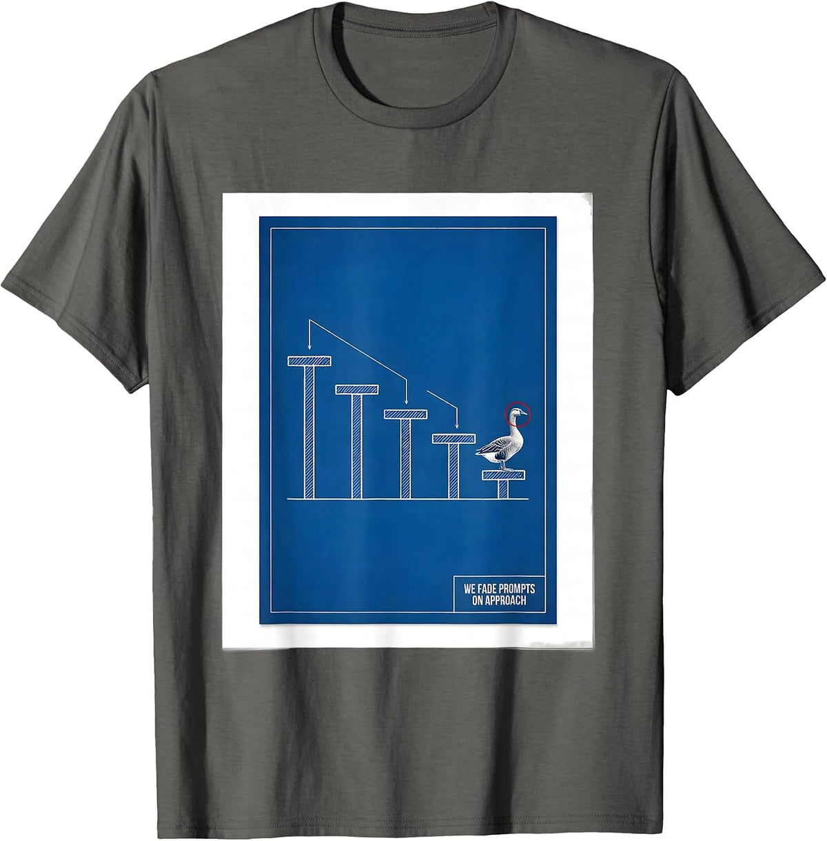 Men's We Fade Prompts On Approach Funny Silly Goose SPED Teacher T-Shirt - Asphalt Grey