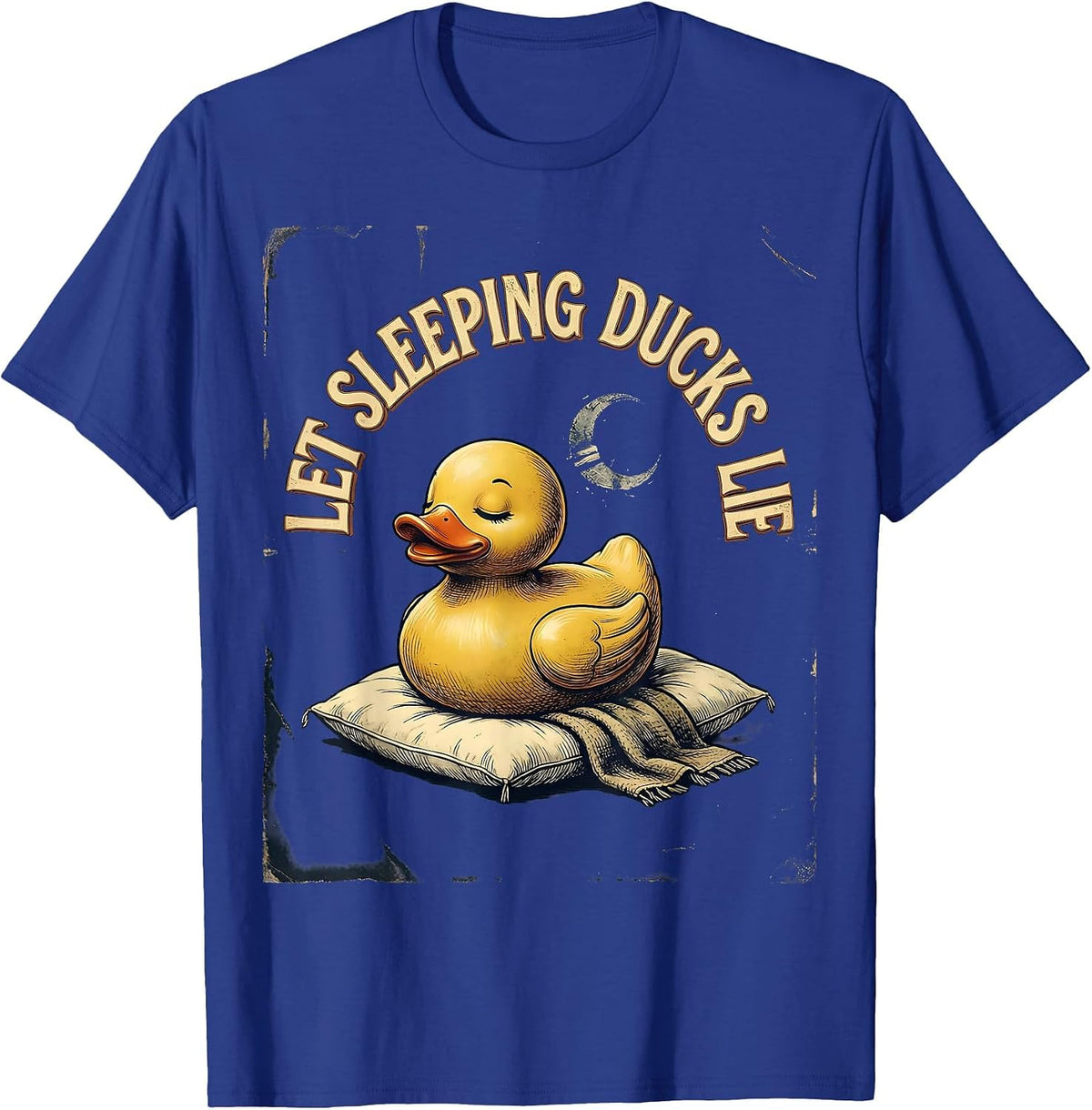 Let Sleeping Ducks Lie Vintage Funny Duck Novelty Gift T-Shirt - Royal Blue