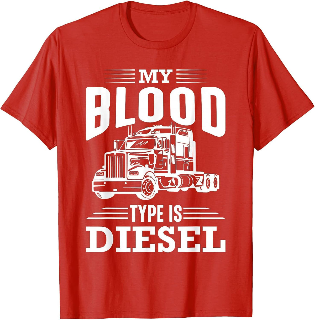 My Blood Group is Diesel Design T-Shirt - Red
