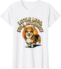 Women's Little Legs, Full Authority Funny Corgi Dog Owner Retro T-Shirt - White