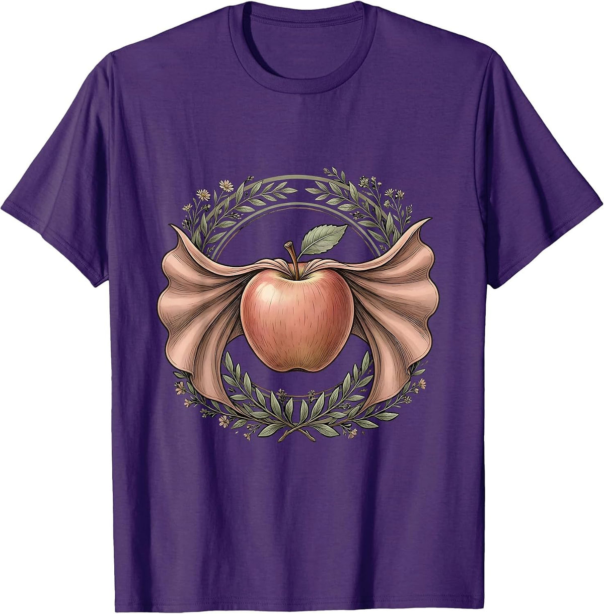 Superhero SPED Teacher Apple Cape Graphic T-Shirt - Purple