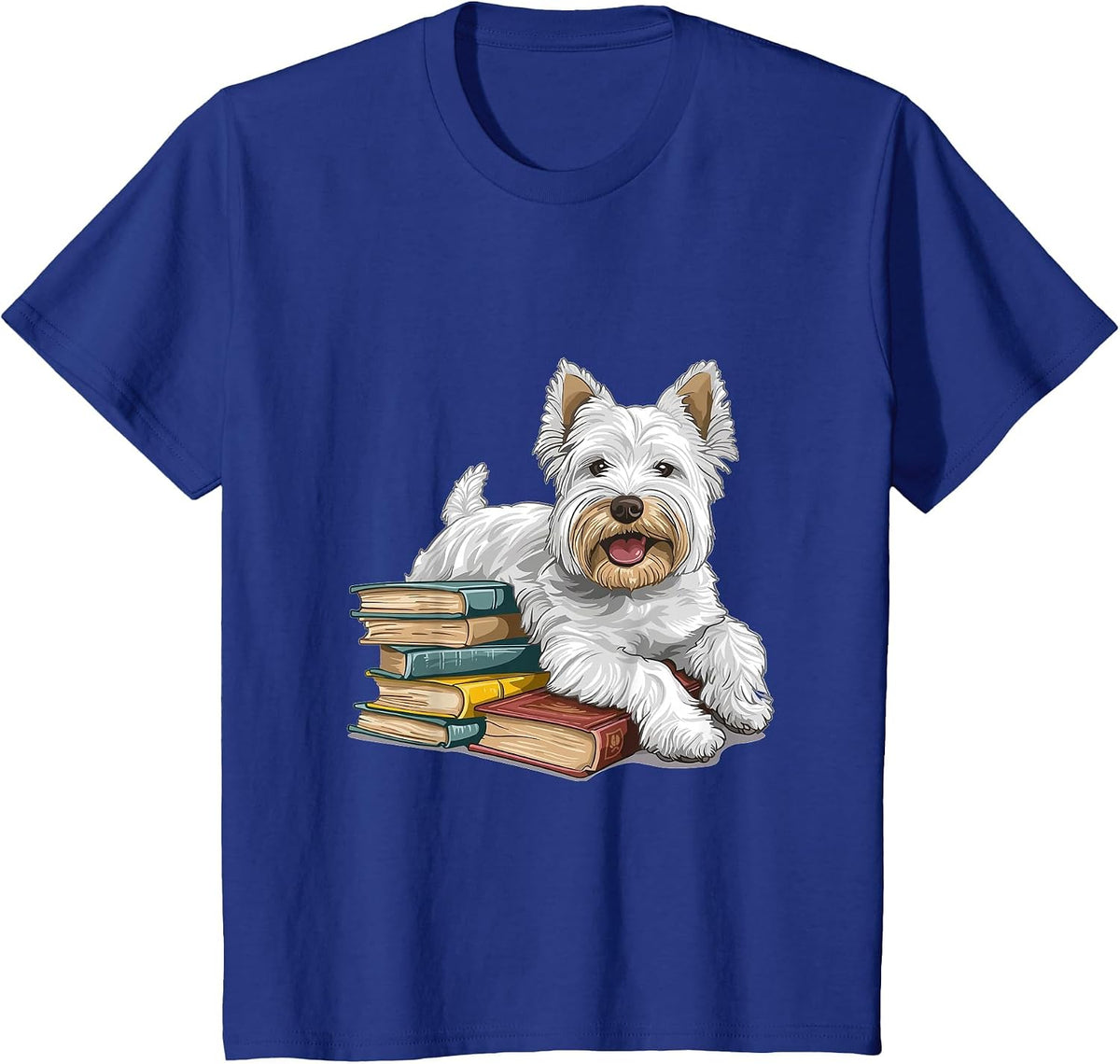 West Highland White Terrier Books Dog Breed Westie T-Shirt - Royal Blue