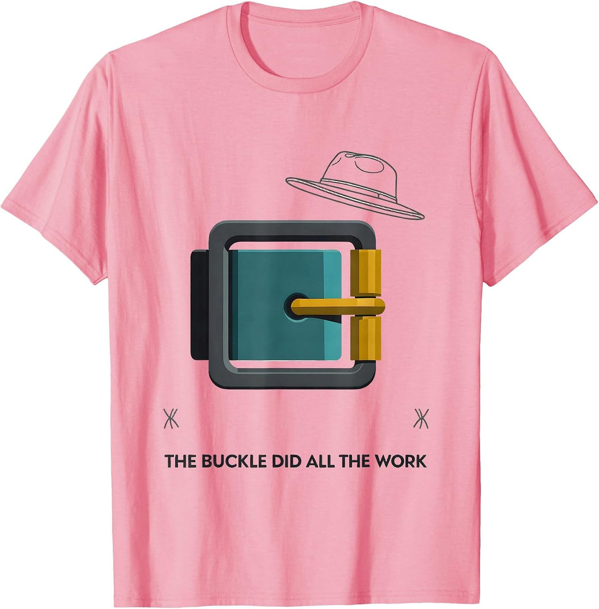 Men's The Buckle Did All The Work Midcentury Modern Farmer T-Shirt - Pink
