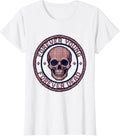 Women's Forever Young Forever Dead Skull Graphic Design T-Shirt - White