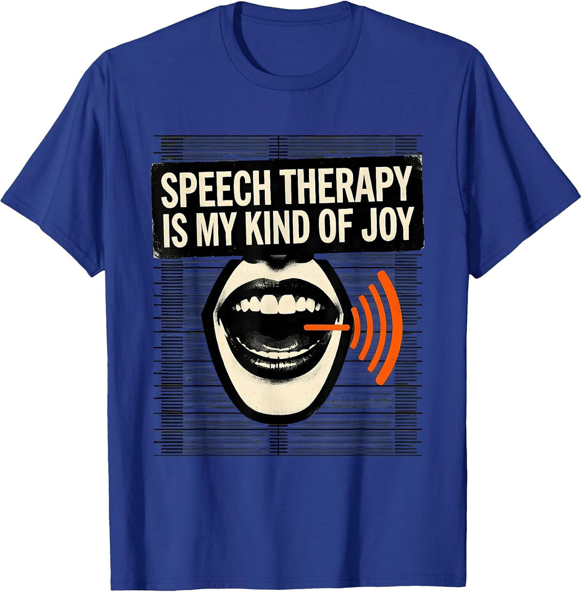 Men's Speech Therapy Is My Kind of Joy Stencil Nurse Healthcare T-Shirt - Royal Blue